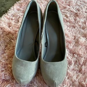 Grey Suede Heels